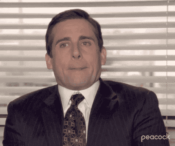Steve Carell on "The Office" (US) shaking his head no