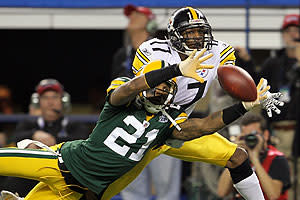 Charles Woodson gave an emotional halftime speech after suffering a broken collarbone while defending a pass