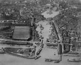 <p>The Humber and Prince's Docks, Kingston upon Hull. This image was taken in 1925 when Hull was a major centre for imports and exports (Historic England / SWNS)</p> 