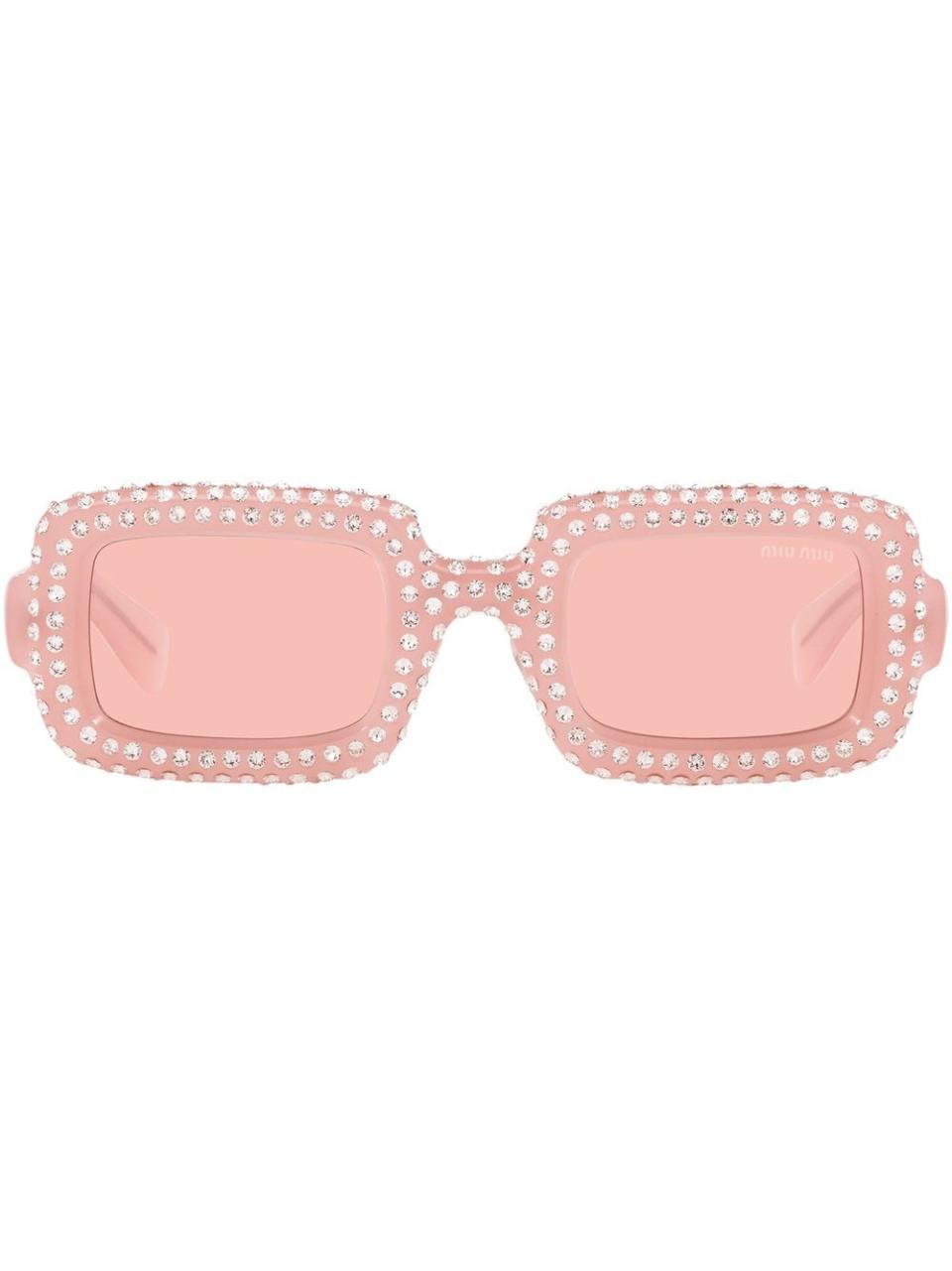 <p><a href="https://go.redirectingat.com?id=74968X1596630&url=https%3A%2F%2Fwww.farfetch.com%2Fshopping%2Fwomen%2Fmiu-miu-eyewear-crystal-embellished-rectangle-frame-sunglasses-item-16511979.aspx&sref=https%3A%2F%2Fwww.harpersbazaar.com%2Ffashion%2Ftrends%2Fg43943383%2Fbest-sunglasses%2F" rel="nofollow noopener" target="_blank" data-ylk="slk:Shop Now;elm:context_link;itc:0;sec:content-canvas" class="link ">Shop Now</a></p><p>Crystal Embellished Rectangular Frame Sunglasses</p><p>$619.00</p><p>farfetch.com</p>