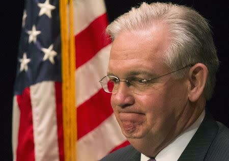 Missouri Governor Jay Nixon is photographed while introducing the Ferguson Commission in St. Louis, Missouri November 18, 2014. REUTERS/Adrees Latif