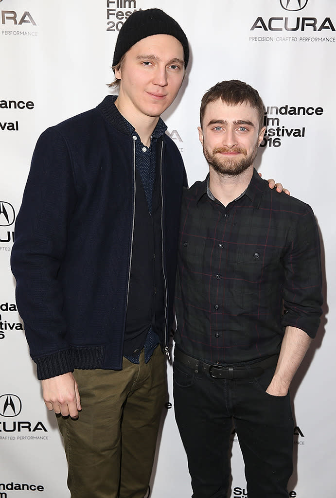 Paul Dano and Daniel Radcliffe at the Sundance premiere party for “Swiss Army Man"  (Photo: Joe Scarnici/Getty Images)