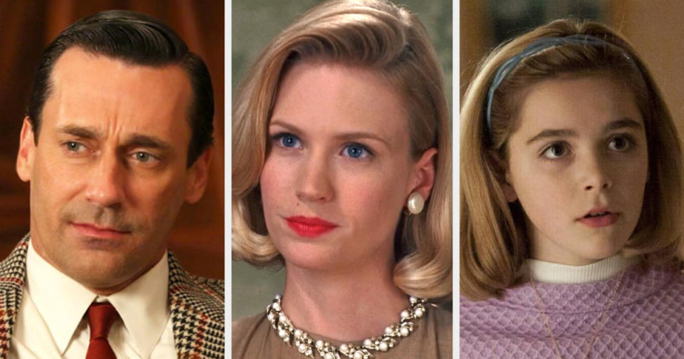 <div><p>"The casting director for <i>Mad Men</i> hit the jackpot with Kiernan Shipka. How they managed to find a 6-year-old who could not only act but genuinely looked like the offspring of Jon Hamm and January Jones was some kind of miracle."</p><p>—<a href="https://www.buzzfeed.com/aashwo" rel="nofollow noopener" target="_blank" data-ylk="slk:aashwo;elm:context_link;itc:0;sec:content-canvas" class="link ">aashwo</a></p></div><span> AMC / Everett Collection</span>