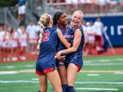 Providence Day players celebrate Saturday’s state championship win over Charlotte Latin.