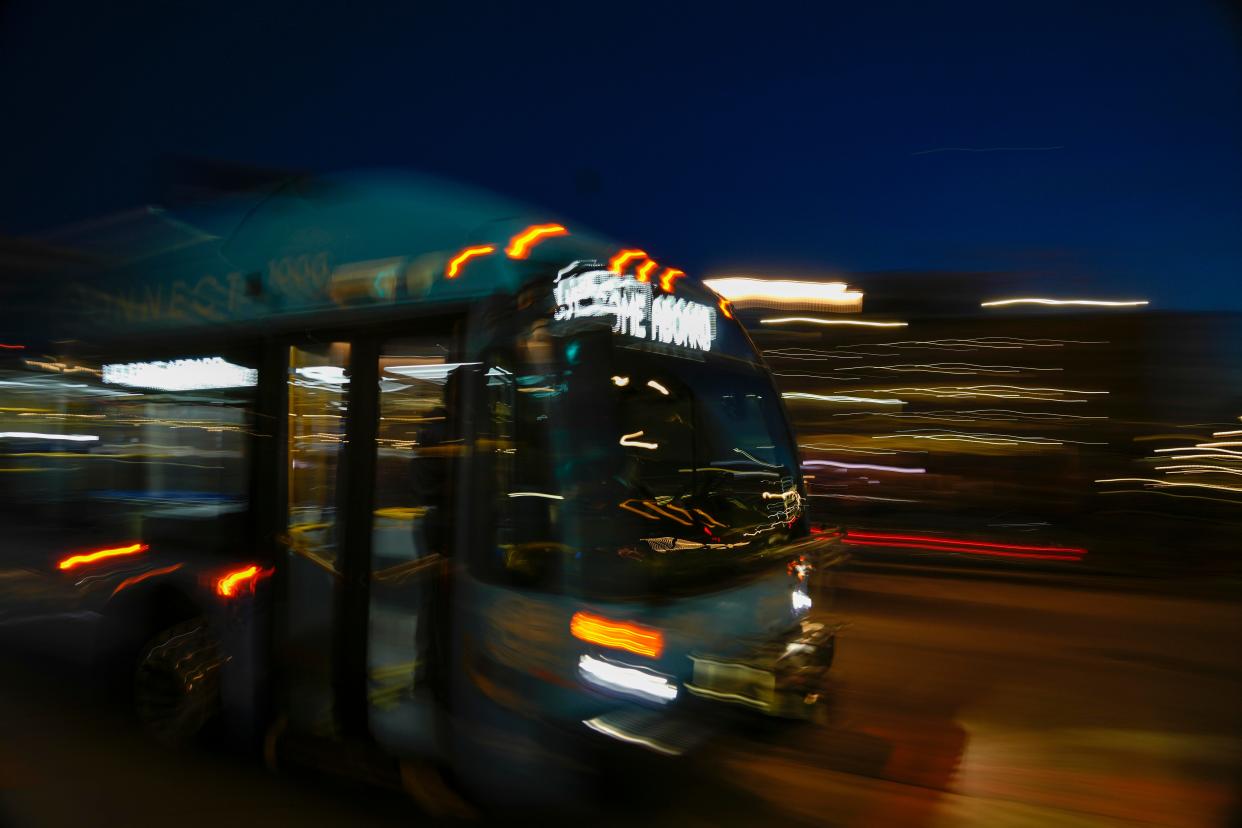 Milwaukee County Transit System introduces their new electric bus called "MCTS Connect" which is a BRT brand seen Thursday, Nov. 10, 2022, in downtown Milwaukee.