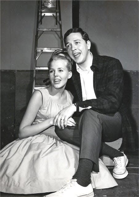 A scene from a 1967 production of "The Fantasticks" at Barnstable Comedy Club. The actors have not been identified.