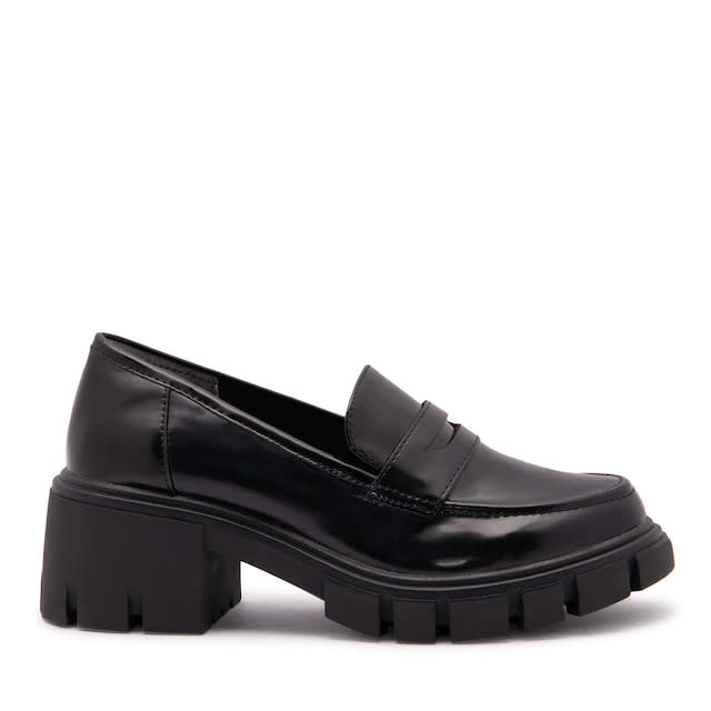 Crown Vintage Sage Penny Loafer in black faux leather