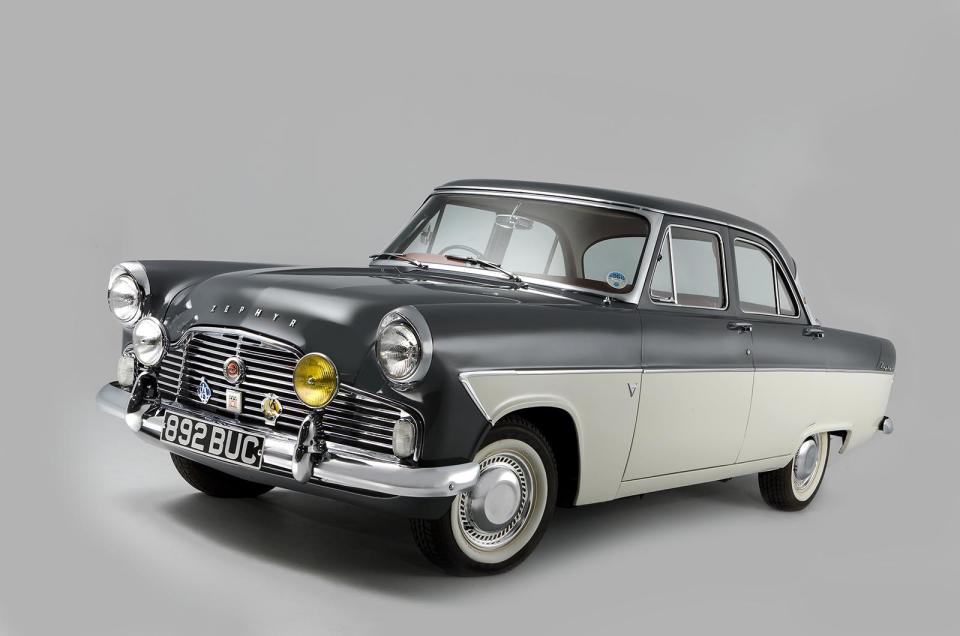 <p><strong>Ford of America</strong> influenced the styling of many of its British market cars throughout the 1950s and 1960s. Few cars demonstrate this as well as the first- and second-generation Consul, Zephyr and Zodiac.</p><p>Lashings of chrome, whitewall tyres and duotone colour schemes added a touch of <strong>America</strong> to Britain’s suburbs. Imagine a Ford Mondeo with two-tone paint. It’s what the Vignale trim has been crying out for.</p>