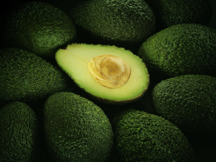 Eat an avocado. The monounsaturated fats and potassium in the superfood can &lt;a href=&quot;http://www.marieclaire.com/health-fitness/advice/reduce-stress-foods&quot; target=&quot;_hplink&quot;&gt;lower blood pressure&lt;/a&gt;.