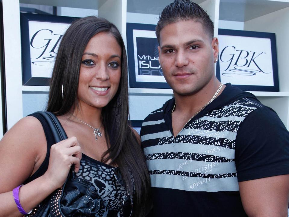 Sammi "Sweetheart" Giancola and Ronnie Ortiz-Magro in Los Angeles in 2010.