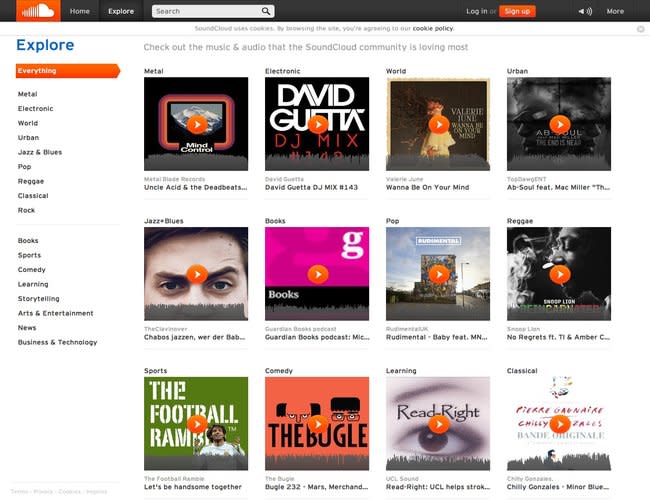 SoundCloud Media Selection (Image from: fontsinuse.com)