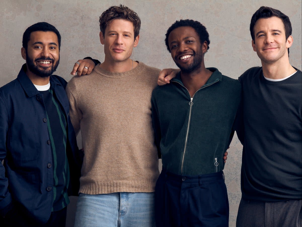 From L-R: Zach Wyatt, James Norton, Omari Douglas, Luke Thompson (Charlie Gray)