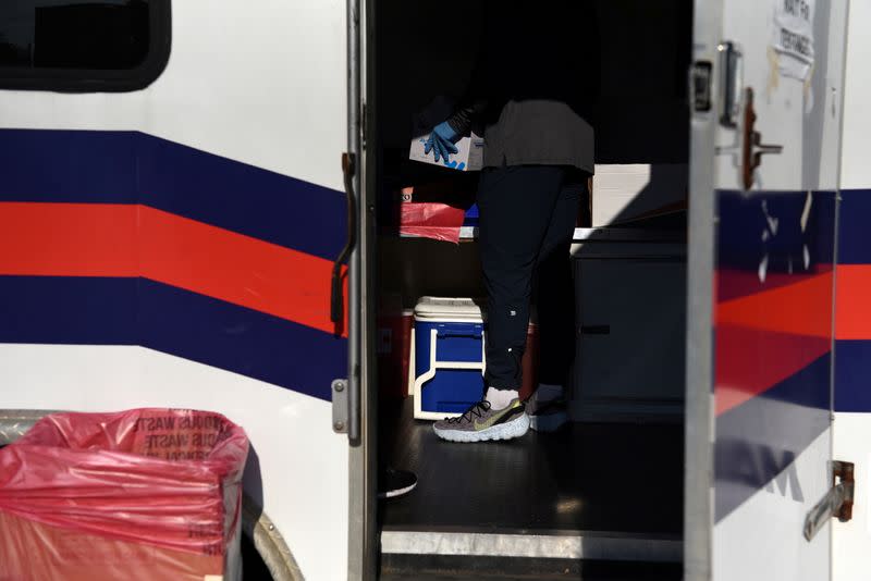 FILE PHOTO: Children get tested for COVID-19 in Houston, Texas