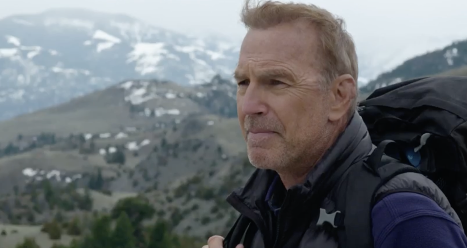 Kevin Costner visits Yellowstone for a new documentary. (Photo