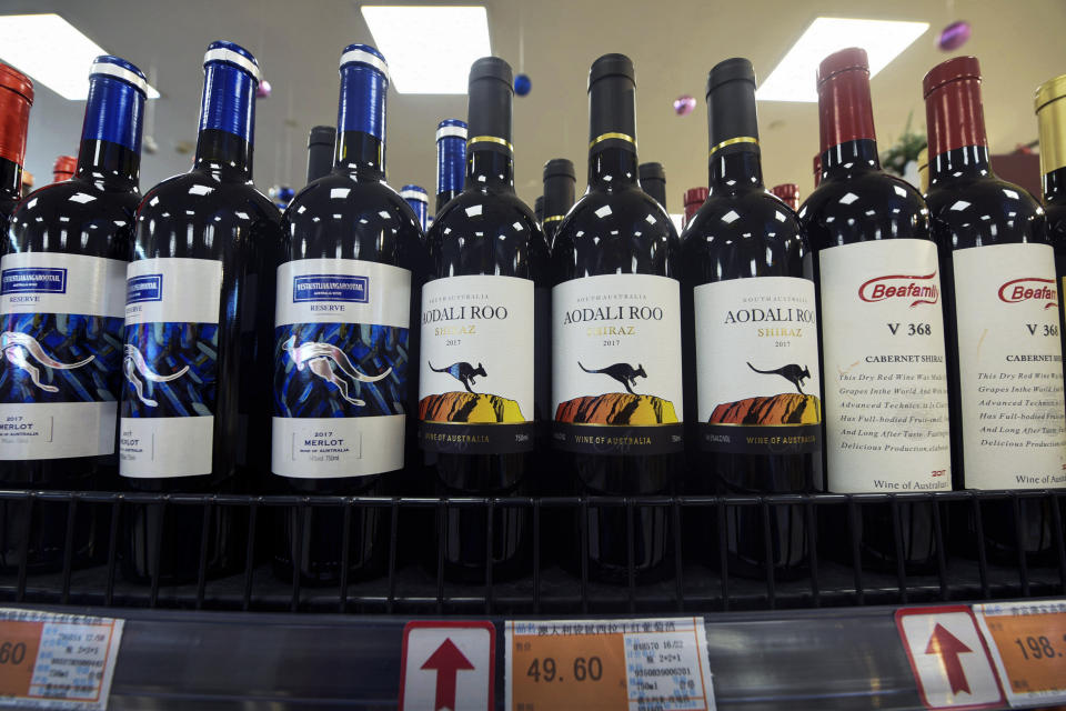 China's government on Thursday,  slapped more taxes on wine from Australia, stepping up pressure in a bitter diplomatic conflict over the coronavirus, territorial disputes and other irritants.  Source: AP