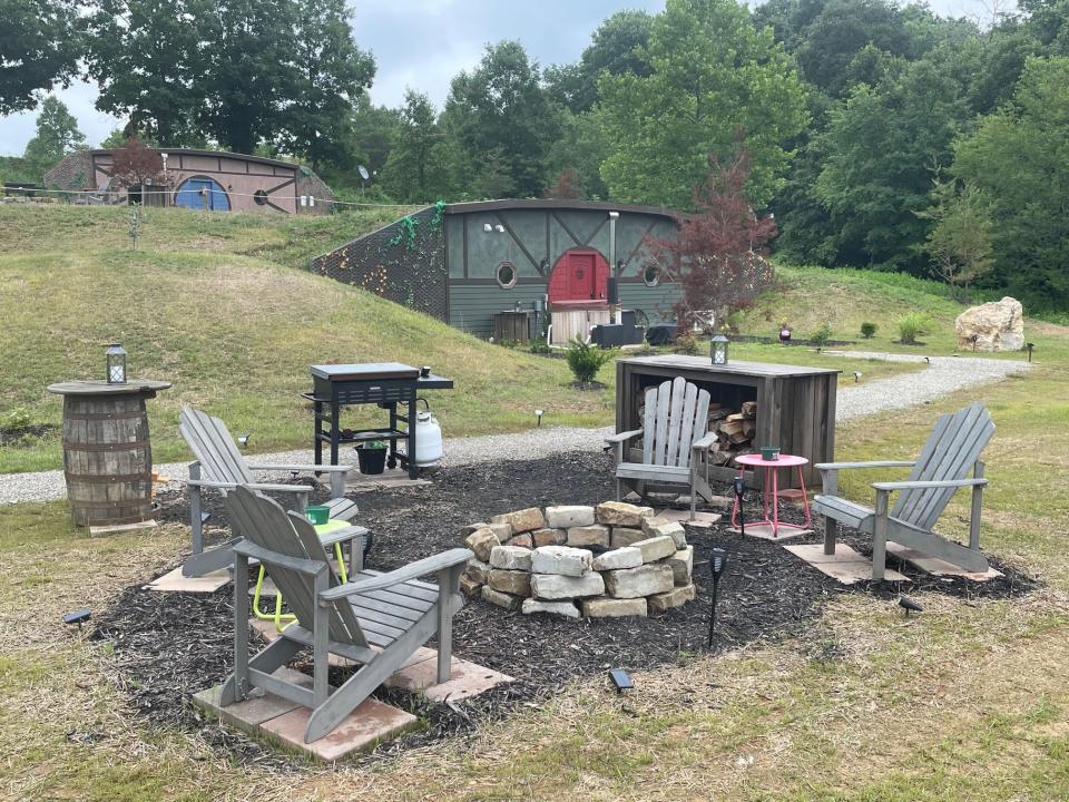 The firepits at Magical Earth Retreat are big enough for an entire Fellowship to gather around.