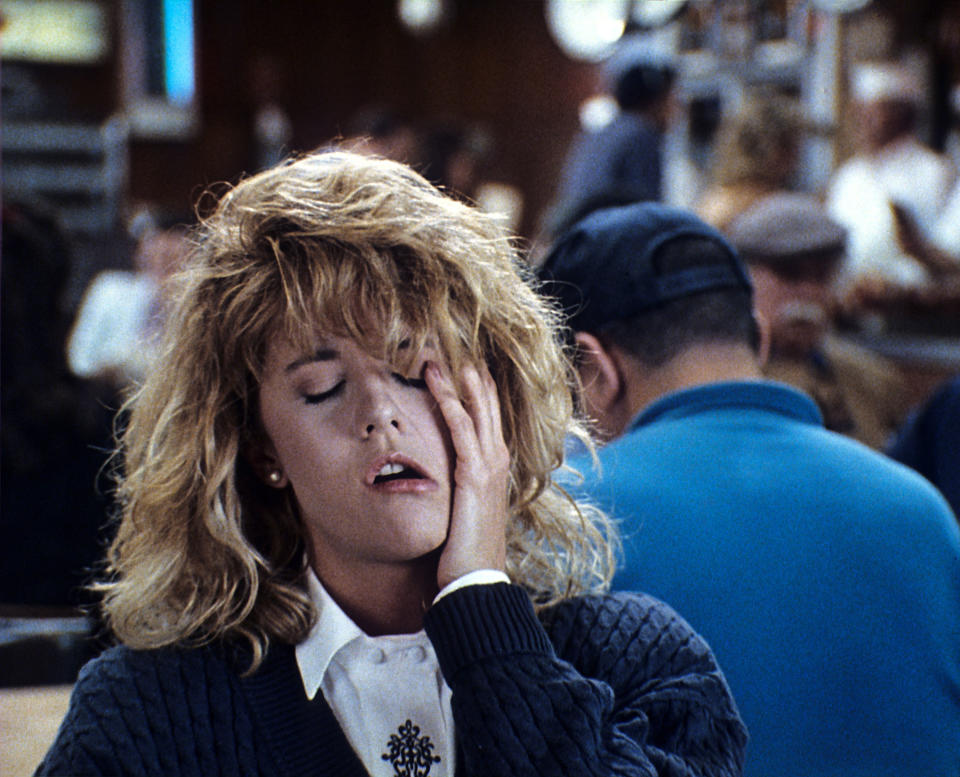 Sally faking an orgasm in "When Harry Met Sally"