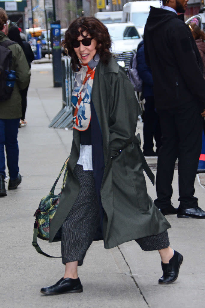 NEW YORK, NY - APRIL 18: Sandra Oh is seen on April 18, 2024 in New York City.  (Photo by Patricia Schlein/Star Max/GC Images)