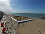 <p>An overview of the Sand Sculpture Festival “Disney Sand Magic” in Ostend, Belgium. (Photo courtesy of Disneyland Paris) </p>