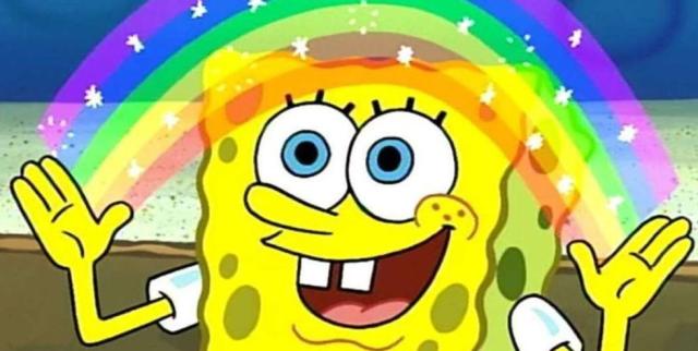 spongebob happy crying