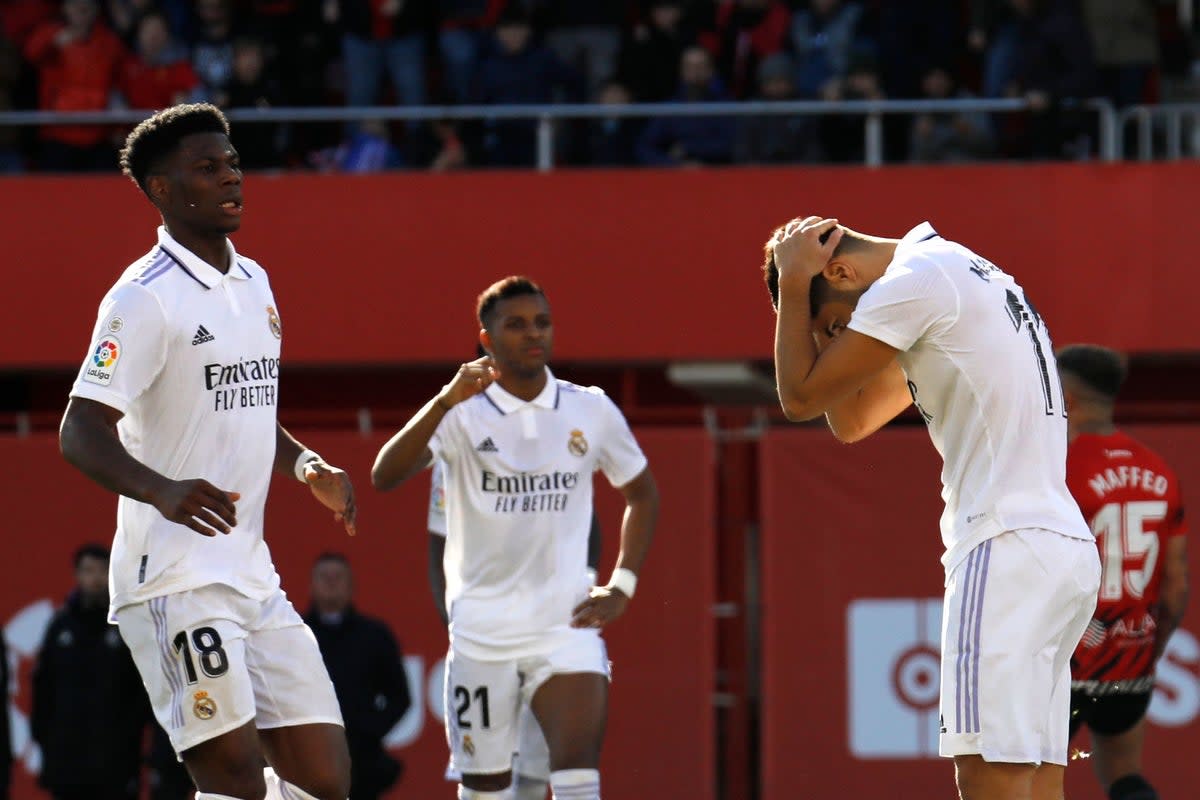 Marco Asensio (right) saw his penalty saved (Francisco Ubilla/AP) (AP)