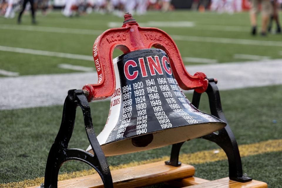 The Cincinnati Bearcats defeated the Miami (Oh) Redhawks 38-17 in the 126th Battle for the Victory Bell on Saturday, Sept. 17, 2022 at Paycor Stadium. This season the game takes place at Nippert Stadium on Sept. 16 at 7 p.m.