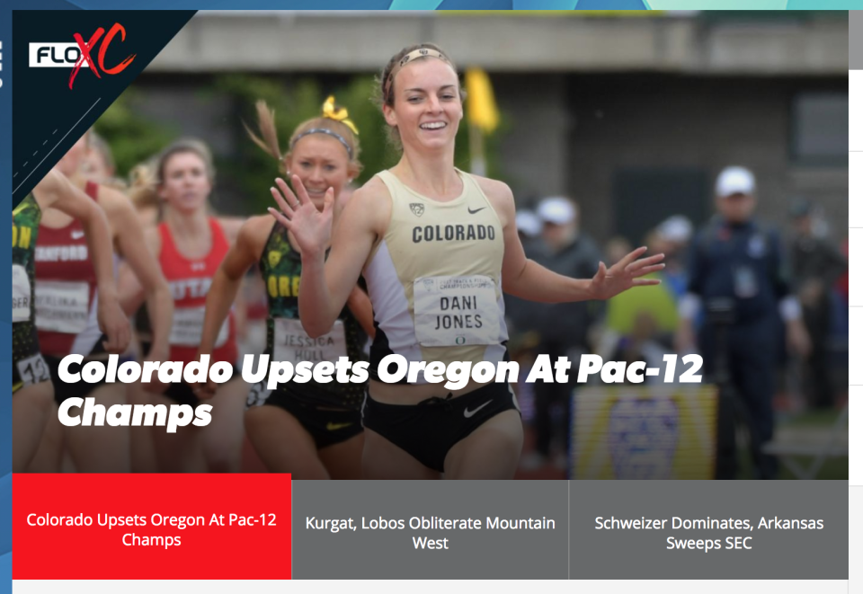 FloTrack homepage on Oct. 27, 2017