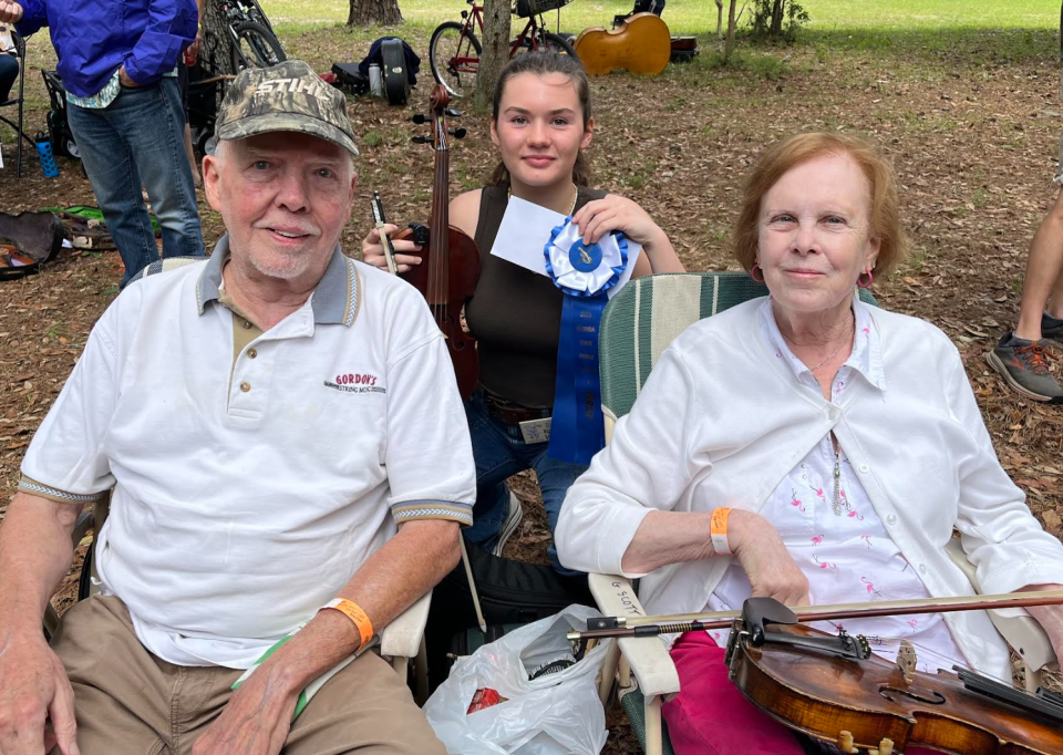 Katy Hill took lessons from Gordon's String Music and studied 6 years with Master Fiddler and Florida Folk Heritage Award recipient, Jane Scott.