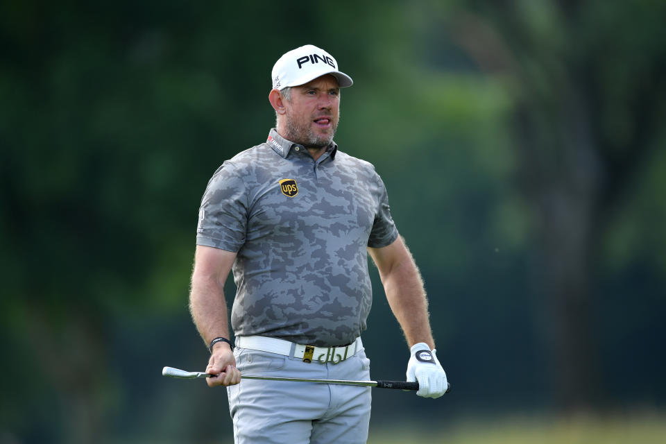 MUNICH, GERMANY - JUNE 21:  Lee Westwood of England looks down the 14th hole during day two of the BMW International Open at Golfclub Munchen Eichenried on June 21, 2019 in Munich, Germany. (Photo by Stuart Franklin/Getty Images)