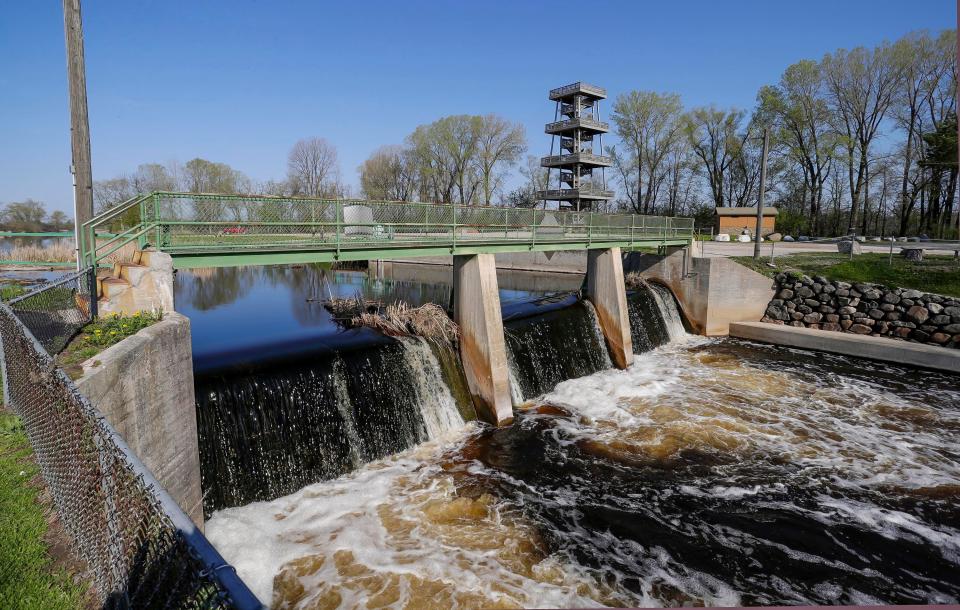 FILE - A view of the Broughton Marsh Park dam as seen, Wednesday, May 10, 2023, in Elkhart Lake, Wis.