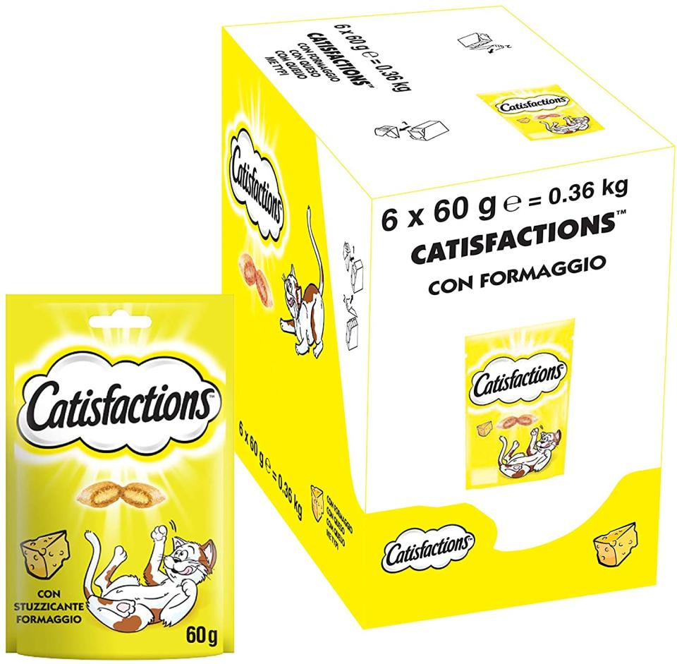 Catisfactions Snack per Gatto, Stuzzicante Formaggio