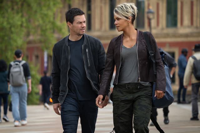 <p>Laura Radford/Netflix</p> Mark Wahlberg and Halle Berry in 'The Union'