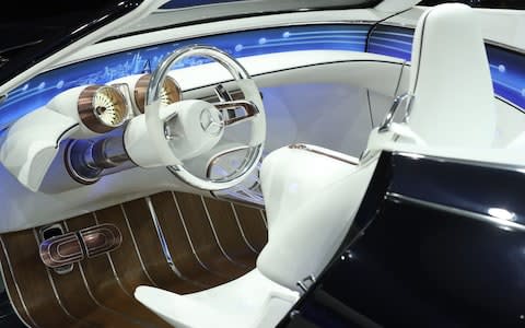 FRANKFURT AM MAIN, GERMANY - SEPTEMBER 12: This image shows interior details of the new Mercedes-Maybach 6 Cabriolet at the 2017 Frankfurt Auto Show on September 12, 2017 in Frankfurt am Main, Germany. The Frankfurt Auto Show is taking place during a turbulent period for the auto industry. Leading companies have been rocked by the self-inflicted diesel emissions scandal. At the same time the industry is on the verge of a new era as automakers commit themselves more and more to a future that will one day be dominated by electric cars. (Photo by Sean Gallup/Getty Images) - Credit: Sean Gallup/Getty Images Europe