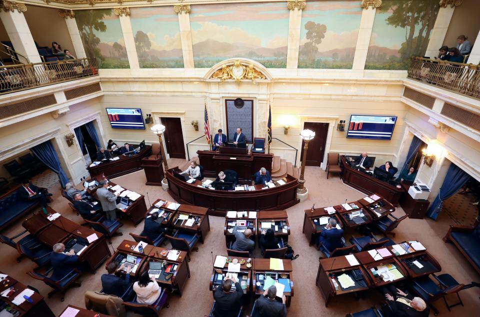 President Stuart Adams, R-Layton, presides over the Senate at the Capitol in Salt Lake City on Tuesday, Jan. 16, 2024. | Kristin Murphy, Deseret News