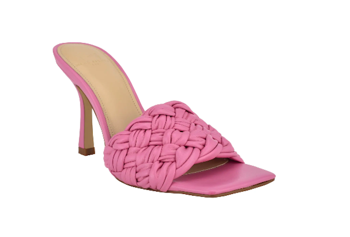 pink sandal, square toe sandal, Marc Fisher LTD Draya Sandals