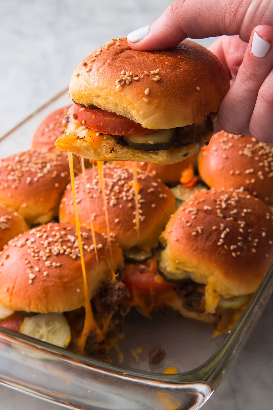 Pull-Apart Cheeseburger Sliders