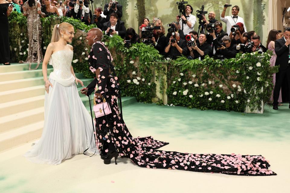 Ariana Grande and Cynthia Erivo attend the 2024 Met Gala.