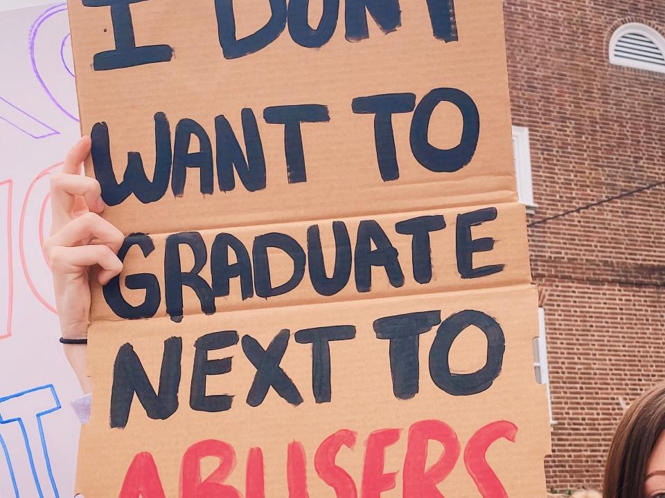 University of Delaware students protest on campus