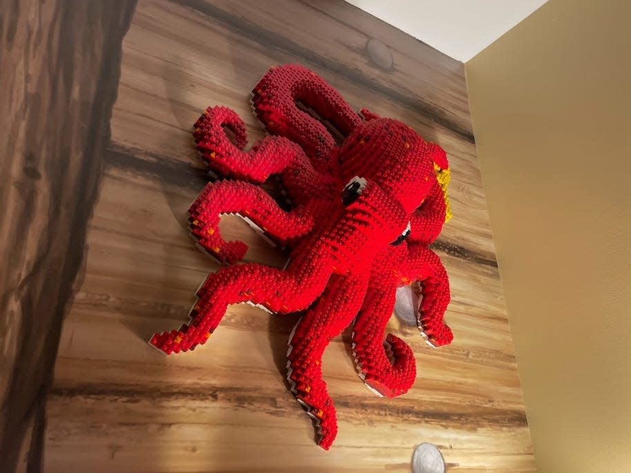 Lego octopus in Legoland hotel room.