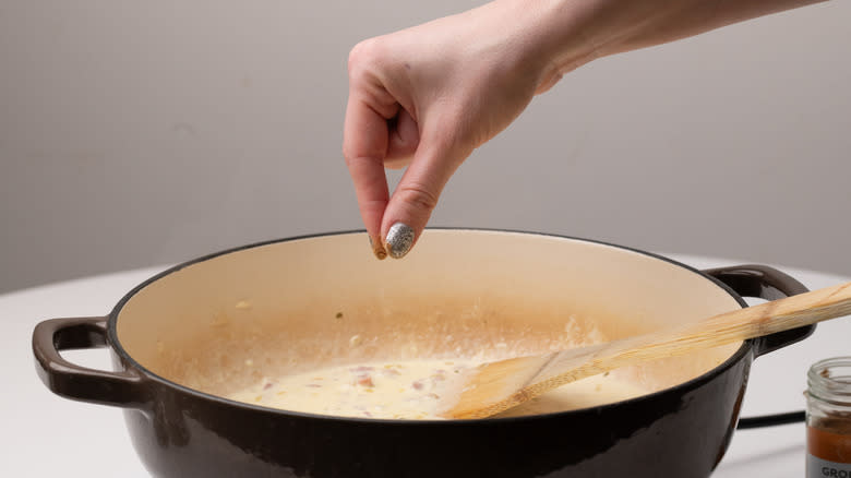 seasoning a creamy sauce