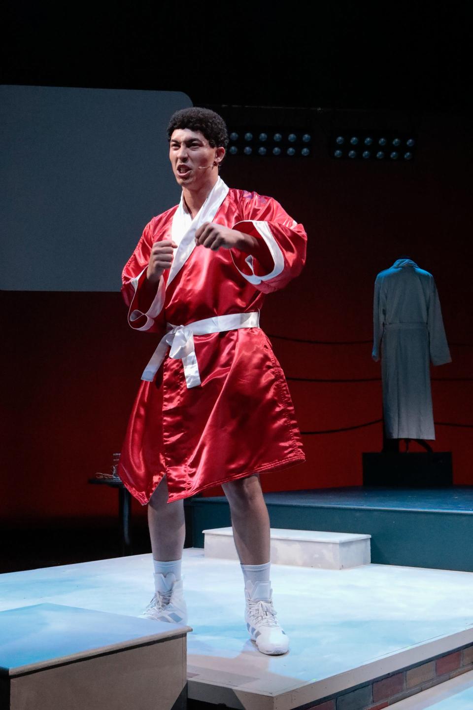 Darius Autry plays Muhammad Ali in the one-act play “Float Like a Butterfly” at Westcoast Black Theatre Troupe.