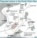 Graphic showing contending claims in the South China Sea. APEC giants China and Japan, along with South Korea, Russia and others are embroiled in various disputes that have fanned nationalist flames