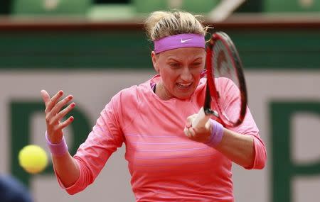 Tennis - French Open - Roland Garros, Paris, France - 26/5/15 Women's Singles - Czech Republic's Petra Kvitova in action during the first round Action Images via Reuters / Jason Cairnduff Livepic
