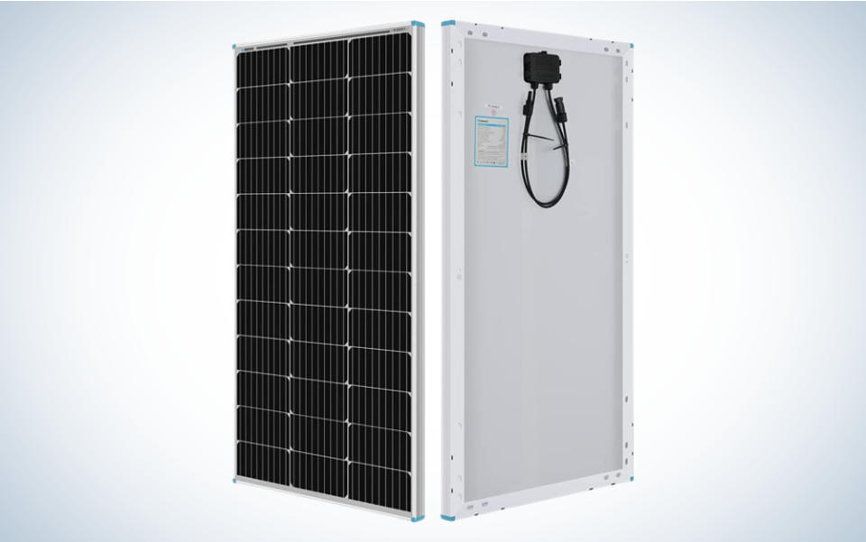 The Renogy 100w Monocrystalline Panel is the best marine solar panel overall.