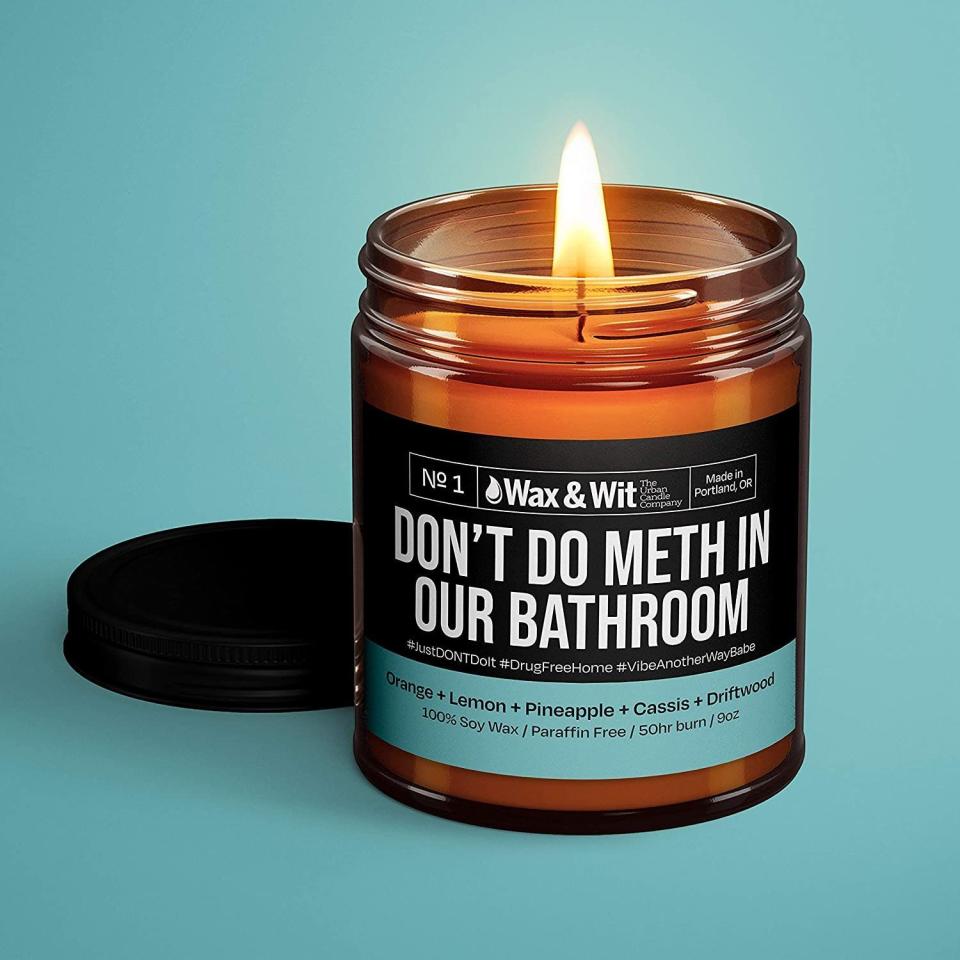 9) Wax & Wit Don't Do Meth in Our Bathroom Candle