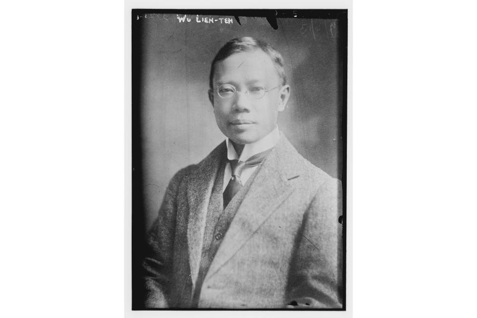 This photo taken sometime between 1910 and 1915 shows Dr. Wu Lien-teh, a Cambridge-educated Chinese physician who pioneered the use of masks during the Manchurian Plague of 1910–11. A modernizer of Chinese medicine, Wu's push to use masks is credited with saving the lives of doctors, nurses, patients and members of the public. (George Grantham Bain Collection/Library of Congress via AP)