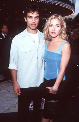 Johnathon Schaech and Christina Applegate at the Westwood premiere of Dreamworks' Saving Private Ryan