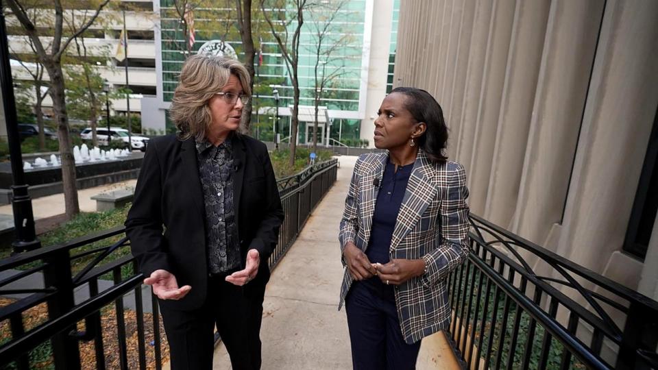 PHOTO: Assistant Prosecutor Michele Miller spoke with ABC News’ Deborah Roberts outside the Essex County Courthouse in New Jersey.  (ABC News)