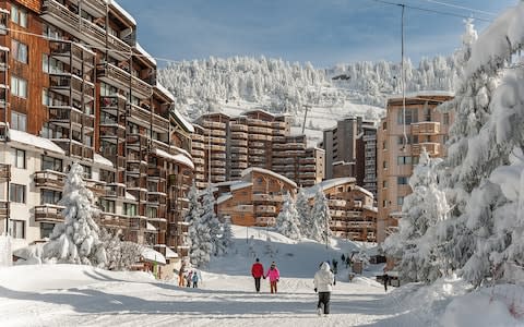 Avoriaz as the sun sets