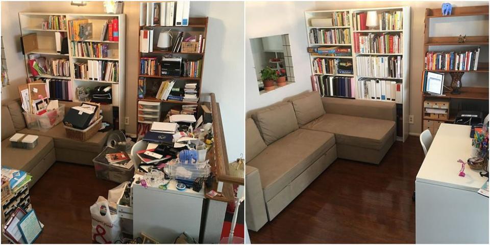 <h3>Before → After</h3><cite>@mariekondo - Instagram</cite>